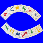 Small 12-page paper booklet (zine) with all 12 astrological signs on display, 4.25 inch by 3.66 inch dimension. 
