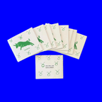 Small 12-page paper booklet (zine) with a print of a bull, Taurus on display, 4.25 inch by 3.66 inch dimension. 